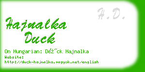 hajnalka duck business card